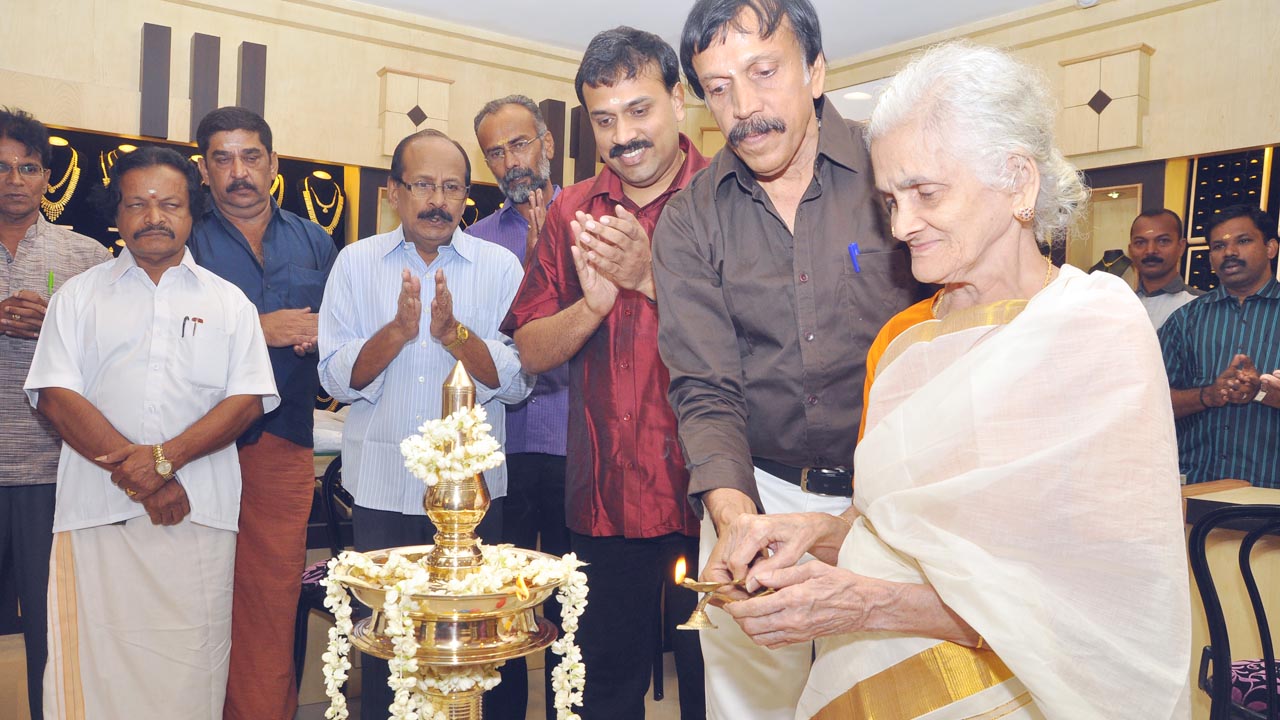 The lighting of the nilavilakku at Balakrishna · Stadium
