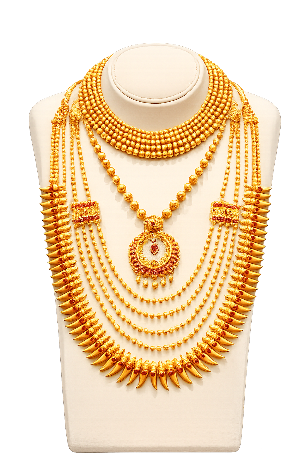 Layered Kemp Mango Bridal Set — bridal gold at Balakrishna · Stadium
