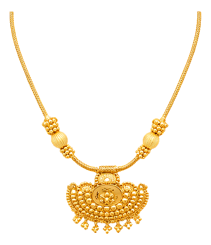 Beaded Fan Pendant Necklace — Daily Wear collection at Balakrishna · Stadium