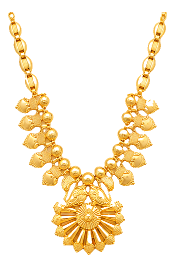 Mullamottu Sunburst Necklace — bridal gold at Balakrishna · Stadium