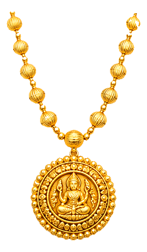Lakshmi Pendant Bead Mala — bridal gold at Balakrishna · Stadium