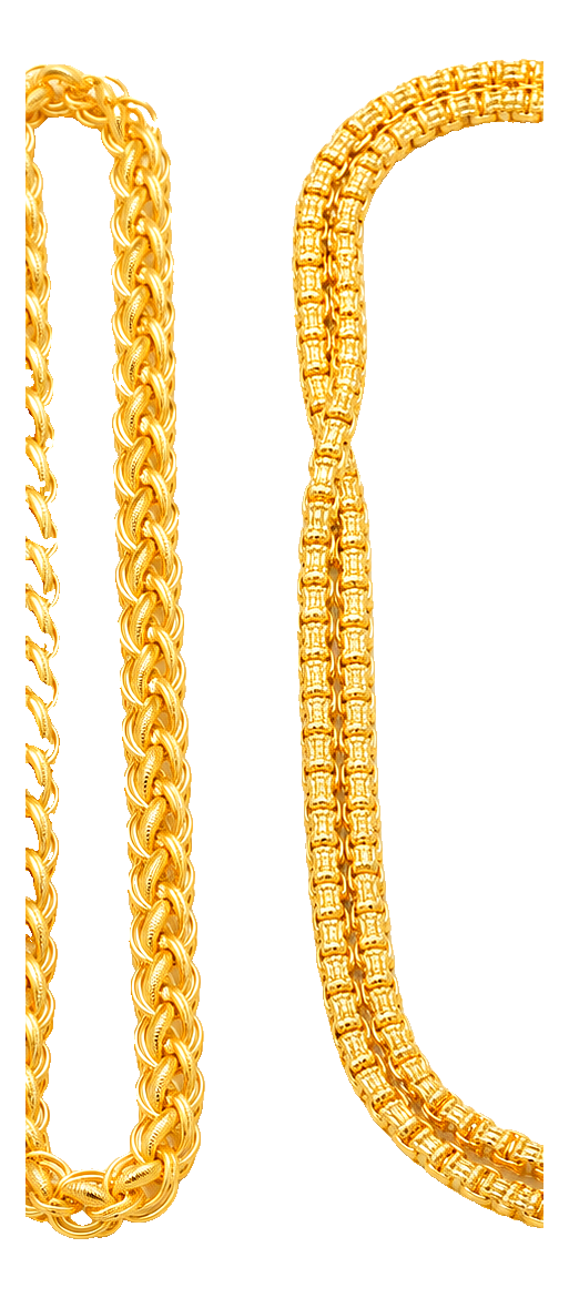 Rope And Box Chain Pair — a complete bridal set