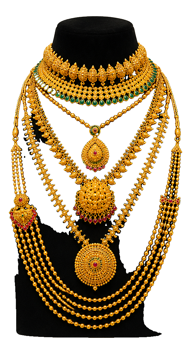 Mango Coin Layered Bridal Set — a complete bridal set